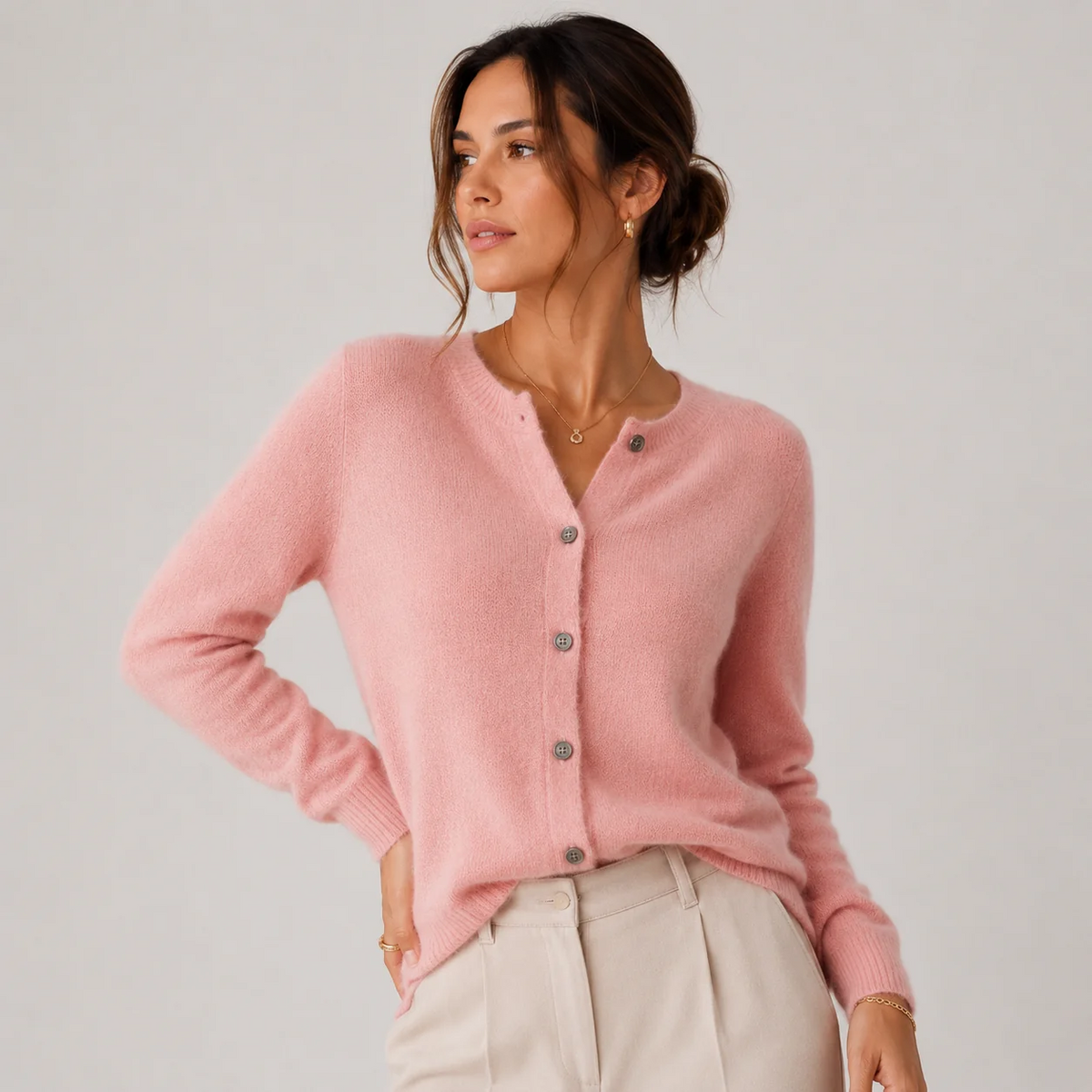 Claire | Soft Button-Front Knit Cardigan
