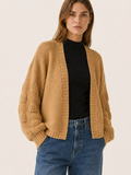 Olivia | Chunky Ribbed Open-Front Cardigan